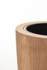 VIVANNO Bodenvase Exklusiver Pflanzkübel Fiberglas "City", Beige Geriffelt - 37x80 cm Bild 2