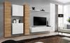 Hängende Wohnwand Switch VI in Wotan und Weiß 330 x 180 cm 6-teilig Bild 1