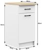 Raumhirsch Furniture Unterschrank Moderner Küchenunterschrank - Stilvolles Design - Küchenmodul (Viele Farbvarianten - Maße 40x85x46 cm) robuste Konstruktion Bild 4