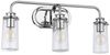 Elstead Lighting QN-BRAELYN3-PC QUINTIESSE Wandleuchte Braelyn E27 40W IP44 Stahl, Chrom poliert; Blasenglas klar L:18. 3cm H:25. 7cm B:60. 3cm dimmbar Bild 4
