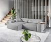 Delife 'Sirpio XL' Ecksofa mit variabler Recamiere, 270x170 cm, Grau, Mikrofaser, ohne Hocker Bild 2