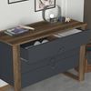 Dmora Kommode Jova, Mehrzweckkommode, Schlafzimmerkommode, Schrank mit Schubladen, 110x45 h76 cm, Walnuss und Anthrazit Bild 4