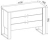 Dmora Kommode Jova, Mehrzweckkommode, Schlafzimmerkommode, Schrank mit Schubladen, 110x45 h76 cm, Walnuss und Anthrazit Bild 3