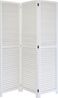 3 fach Paravent Raumteiler Holz Trennwand spanische Wand Sichtschutz weiß Bild 4