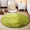 BlingBin Hochflor-Teppich Grasgrüner runder Teppich weicher Flor 120 cm Teppich Kinderzimmer, runden, Höhe: 35 mm, flauschige Matte mit rutschfester Gummi-Rückseite, maschinenwaschbar Bild 2