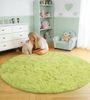 BlingBin Hochflor-Teppich Grasgrüner runder Teppich weicher Flor 120 cm Teppich Kinderzimmer, runden, Höhe: 35 mm, flauschige Matte mit rutschfester Gummi-Rückseite, maschinenwaschbar Bild 3