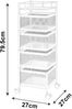 Rollwagen Sunndal mit 4 Ebenen 79,5x27x27cm Weiß [en. casa] Bild 3