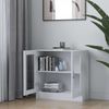 vidaXL Vitrinenschrank Weiß 82,5x30,5x80 cm Holzwerkstoff 802741 Bild 3