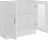 vidaXL Vitrinenschrank Weiß 82,5x30,5x80 cm Holzwerkstoff 802741 Bild 4