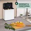 eluno Biomülleimer 6L mit Kohlefilter, Hängen & Stellen, Komposteimer matt weiß Bild 2