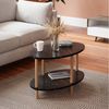 Couchtisch Højreby 70x44x43 cm Marmoroptik, schwarz [en. casa] Bild 5