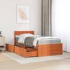 vidaXL Bett mit Schubladen und Matratze Wachsbraun 90x190 Massivholz 3281921 Bild 3