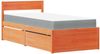 vidaXL Bett mit Schubladen und Matratze Wachsbraun 90x190 Massivholz 3281921 Bild 2