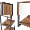 Hochschrank Namsskogan 160x24x30cm Walnussoptik [en. casa] Bild 5