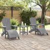 vidaXL Gartenstuhl 3 pcs Hellgrau Polyethylen 3335849 Bild 4
