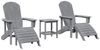 vidaXL Gartenstuhl 3 pcs Hellgrau Polyethylen 3335849 Bild 2