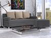 Mirjan24 'Dover' Schlafsofa, Anthrazit, 86 x 192 x 80 cm, mit Polsterhocker Bild 3