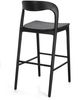 Barhocker Miley aus Teakholz, Schwarz, 48 x 51 x 102 cm Bild 3