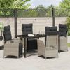 vidaXL Garten Essgruppe mit Kissen 5 pcs Hellgrau Poly-Rattan 3380571 Bild 4