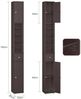 SoBuy BZR34-II-BR Badezimmer-Hochschrank, MDF, Lackiert, Dunkelbraun, 20 x 180 x 20 cm Bild 3