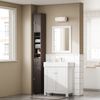 SoBuy BZR34-II-BR Badezimmer-Hochschrank, MDF, Lackiert, Dunkelbraun, 20 x 180 x 20 cm Bild 5