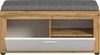 xonox. home Garderobe Jam X8BK6632 Sitzbank inkl. Sitzkissen Bank in Wotan Eiche Nb, weiß, ca. 100 x 44 x 35 cm Bild 3