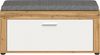 xonox. home Garderobe Jam X8BK6632 Sitzbank inkl. Sitzkissen Bank in Wotan Eiche Nb, weiß, ca. 100 x 44 x 35 cm Bild 2