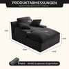 LITBIRD Chaiselongue 160 cm Loungesofa, Boneless Bodensofa & Schlafsofa mit Schlaffunktion, 1 Teile, Platzsparendes Cloud Sofa mit Armlehnen für Wohnzimmer Bild 2
