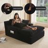 LITBIRD Chaiselongue 160 cm Loungesofa, Boneless Bodensofa & Schlafsofa mit Schlaffunktion, 1 Teile, Platzsparendes Cloud Sofa mit Armlehnen für Wohnzimmer Bild 4