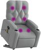 vidaXL Massagesessel mit Aufstehhilfe Hellgrau Stoff 3204722 Bild 3