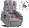 vidaXL Massagesessel mit Aufstehhilfe Hellgrau Stoff 3204722 Bild 2