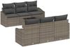 vidaXL Sofa Set mit Kissen mit Kissen 7 pcs Grau Poly Rattan 3346609 Bild 2