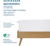 Schiesser Feinbiber Spannbettlaken Finni aus wärmender Baumwolle, Farbe:Weiß, Größe:140x200 cm Bild 2