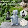 TUWENA LED Solarleuchte Katze Gartenfiguren mit Solar Laterne, Wasserdicht Solarlampe Figur, Für Balkon Garten Deko, für Frauen, Muttertagsgeschenk, Mama Geschenk Bild 2