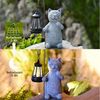 TUWENA LED Solarleuchte Katze Gartenfiguren mit Solar Laterne, Wasserdicht Solarlampe Figur, Für Balkon Garten Deko, für Frauen, Muttertagsgeschenk, Mama Geschenk Bild 3