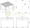 Weide E-Deluxe elektrische Pergola Voll-Aluminium 3,6x4m mit Lamellendach Ivory Sand Bild 5
