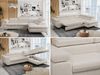 Mks Möbel 'Peter L-form' Ecksofa mit Bettfunktion, Bettkasten & einstellbaren Kopfstützen, Hellbeige, Mikrofaser, rechts Bild 2