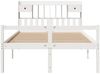 vidaXL Massivholzbett mit Regal ohne Matratze Weiß 160x200 cm Kiefer 3322060 Bild 4