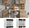 Hängeschrank R-Line Schwarz Hochglanz 60 cm mit Glastüren Vicco Bild 2