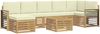 vidaXL Outdoor-Sofagarnitur 8 pcs Weiß und Creme 59 x 59 x 37 cm 3392245 Bild 2