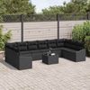 vidaXL Gartensofa-set mit Speicher Schwarz Poly-Rattan 3355582 Bild 3