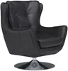 Vente-unique - Drehsessel - Leder - Schwarz - ANABA Bild 3