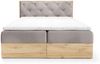 Boxspringbett Schlafzimmerbett HELIOS PREMIUM 120x200cm in Stoff Rouge Creme Bild 2