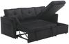 SeedWave Schlafsofa Samt Schlafsofa für 3 Personen, Sofa und Bett in Einem, Umsetzbarer Chaise Longue mit Stauraum, Kissen, Seitentasche Bild 1