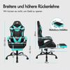 Gaming-Stuhl LED 150° Neigung Massage Chefsessel PU höhenverstellbar Rennstuhl Bild 2