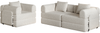 1-Sitzer Schlafsofa H 69.8 x T 274 x B 91.4 cm aus Chenille mit Schlaffunktion und Ablagefach Bild 4