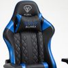 Gaming Stuhl Chair Racing mit Fußstütze und ergonomsichen 4D-Armlehnen Schwarz/Blau Bild 4