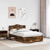 vidaXL Bettrahmen Geräucherte Eiche 120 x 200 cm Holzwerkstoff 3413215 Bild 3