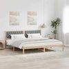 vidaXL Bettrahmen Hellgrau 200 x 200 cm Massives Kiefernholz 3394233 Bild 1