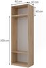 Kleiderschrank Elmo Sonoma 80x40 cm 2er Set Vicco Bild 2
